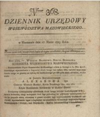 67. 1821 rok  – Wezwanie do uregulowania hipoteki dóbr ziemskich Woli, Słupi, Szczechowa, Blizna i Szczutowa