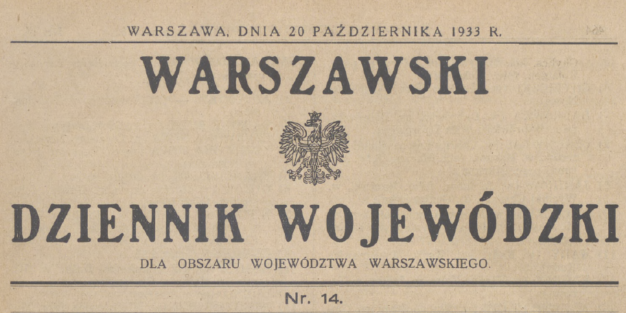 175. 1933. Podział gminy wiejskiej Szczutowo powiat rypiński woj. warszawskiego na gromady.